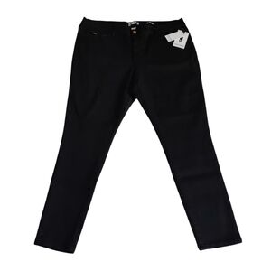 NWT Nine West 18W Cigarette Mid Rise Skinny Black Jeans